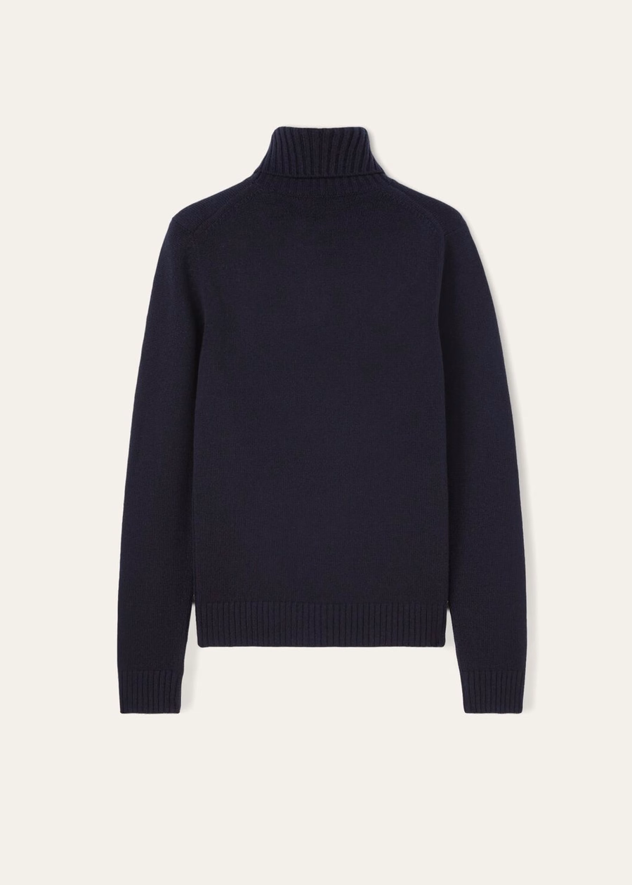Parksville Turtleneck Baby Cashmere Navy Blue