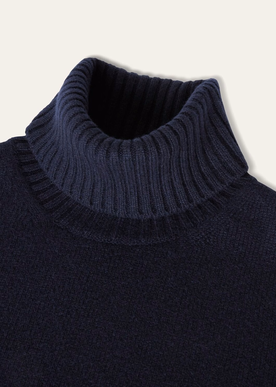 Parksville Turtleneck Baby Cashmere Navy Blue