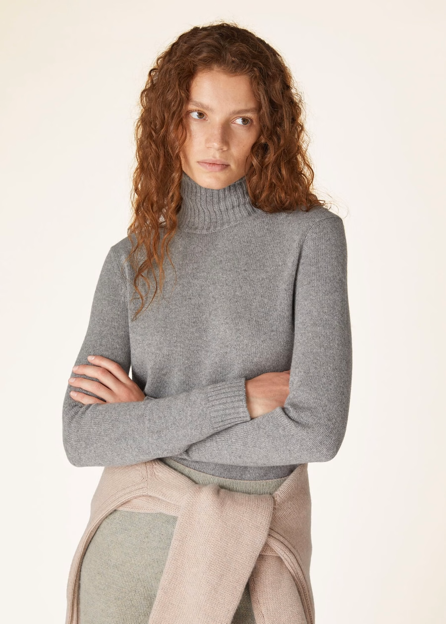 Parksville Turtleneck Baby Cashmere Flannel Melange