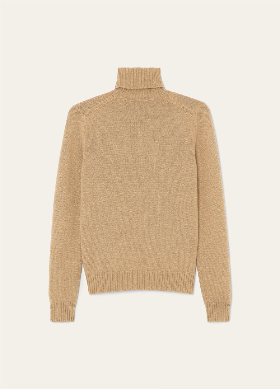 Parksville Turtleneck Baby Cashmere Golden Wheat Melange