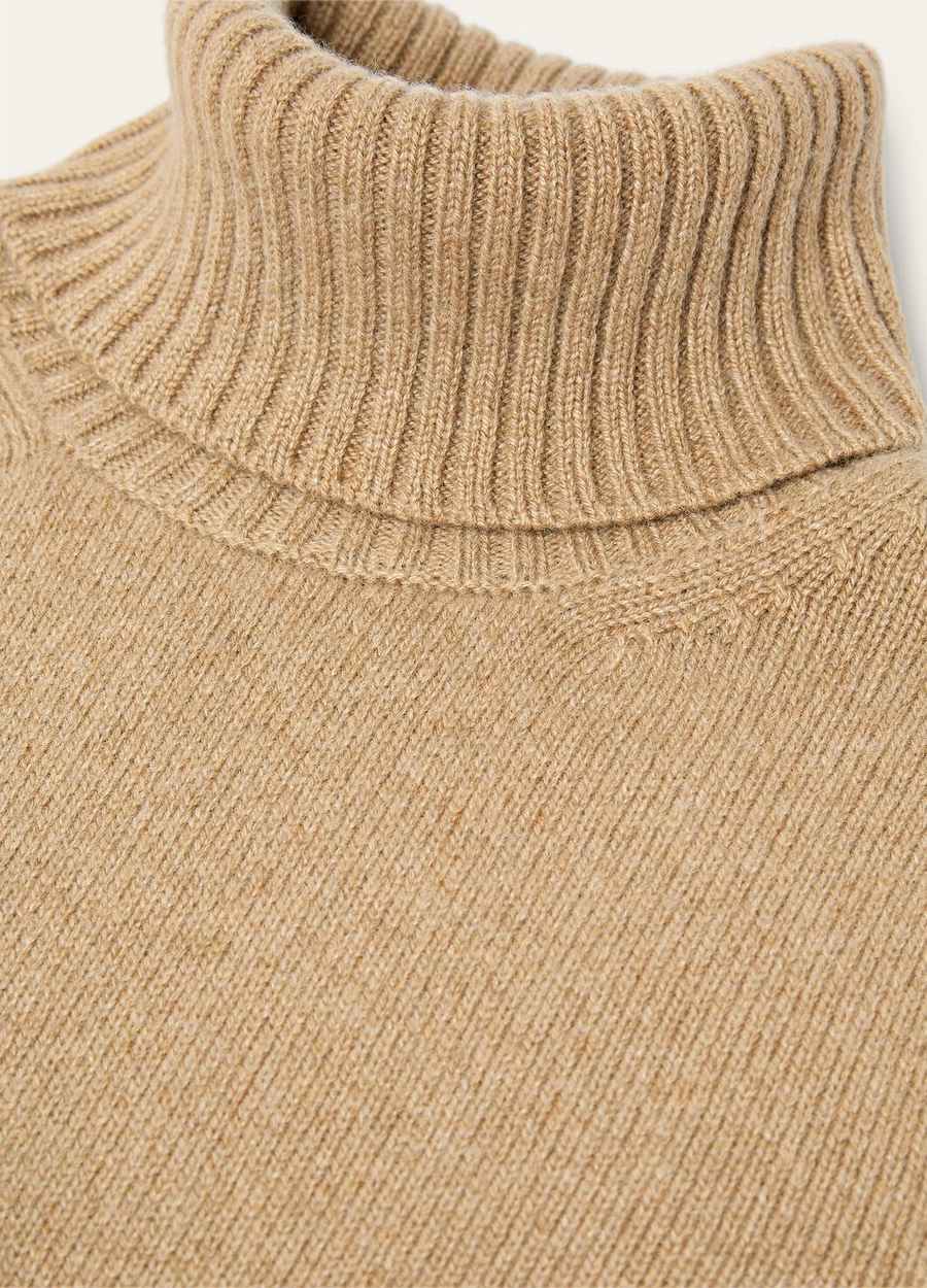 Parksville Turtleneck Baby Cashmere Golden Wheat Melange