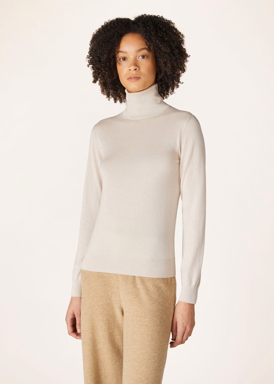 Neo Piuma Turtleneck Cashmere Tapioca