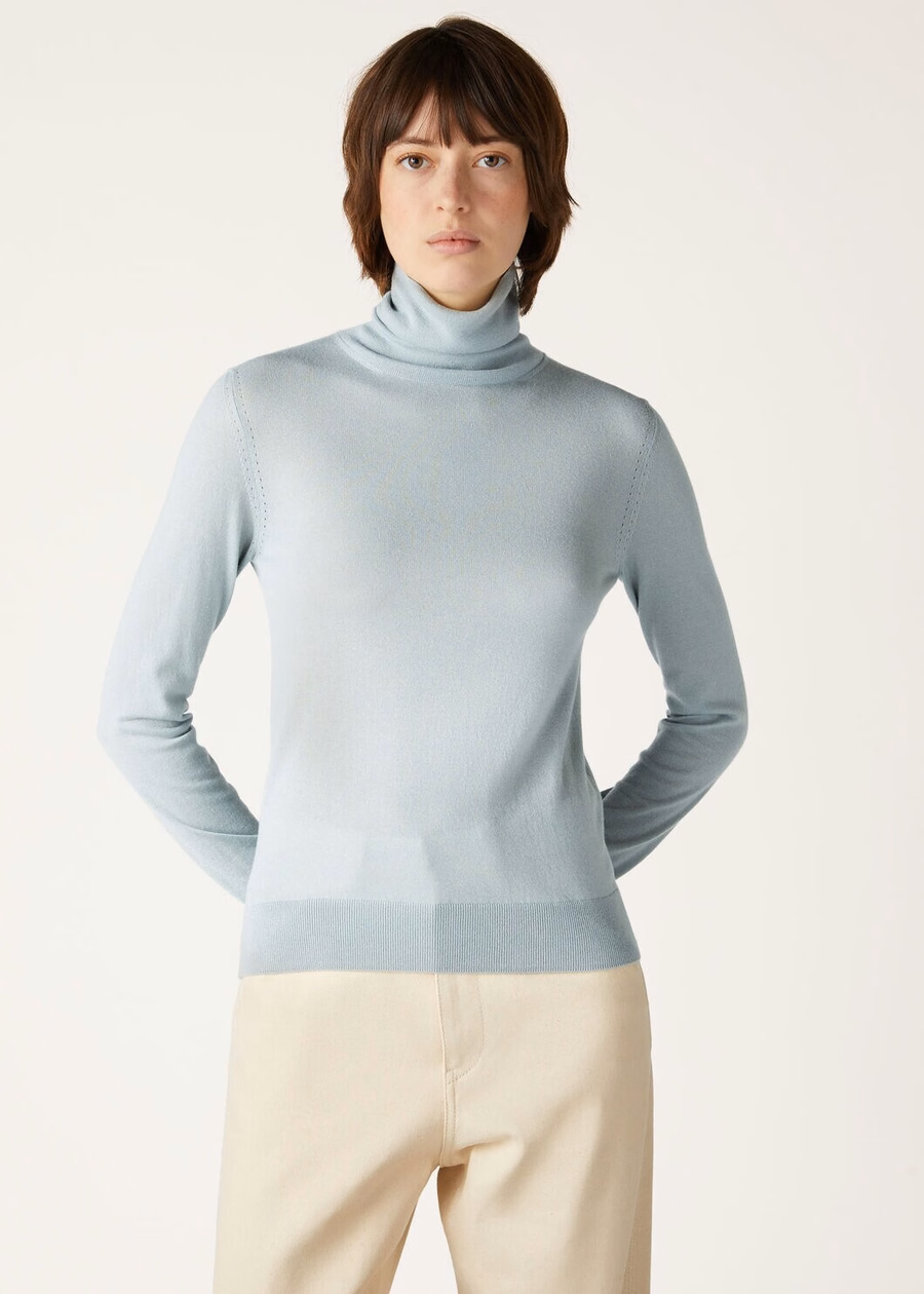 Neo Piuma Turtleneck Cashmere Minty Breeze