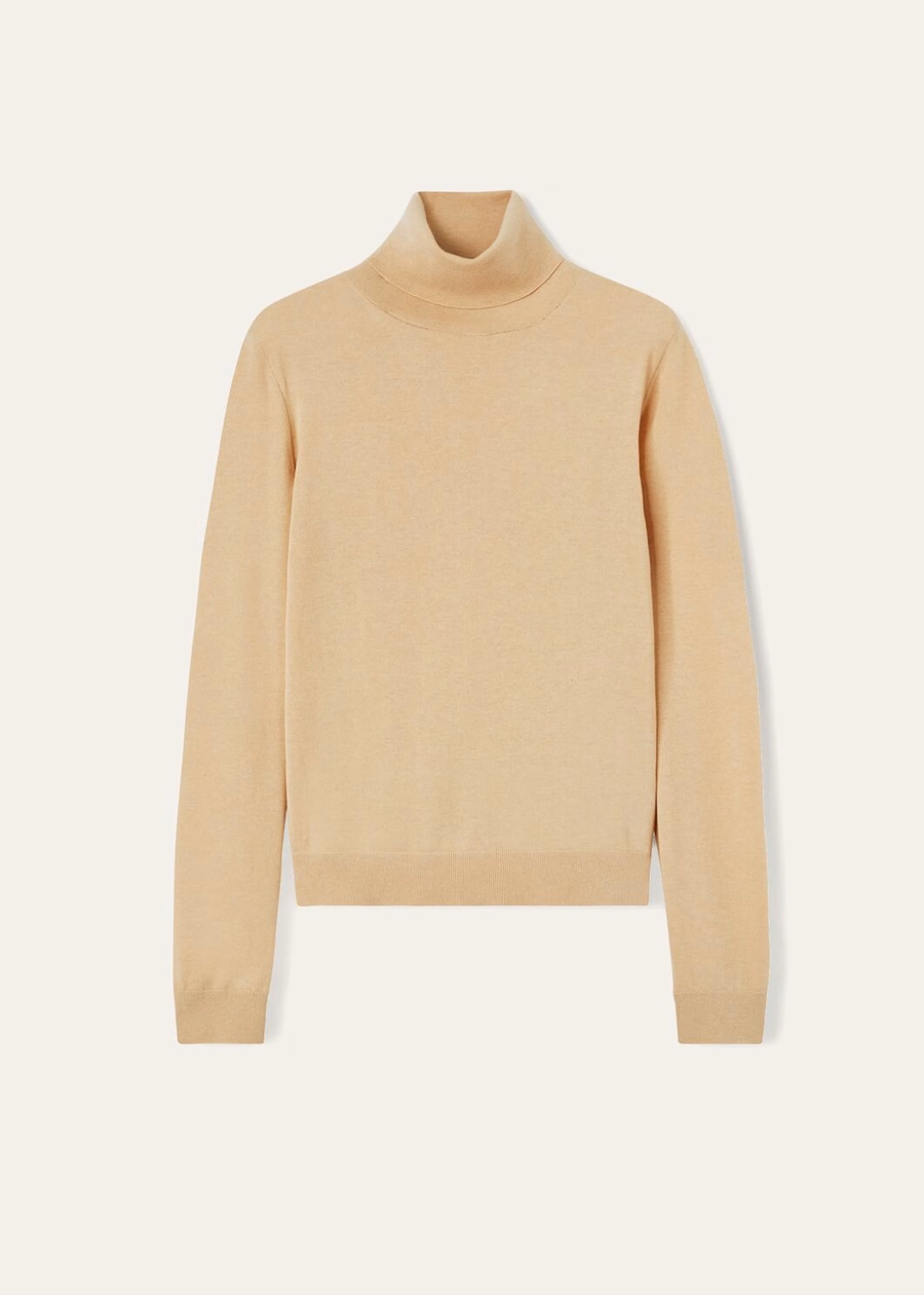 Turtleneck Vicuña Natural Light Vicuña
