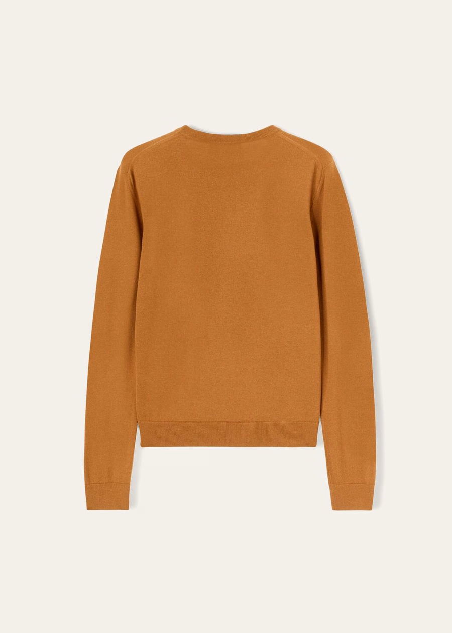 Crewneck Vicuña Natural Dark Vicuña