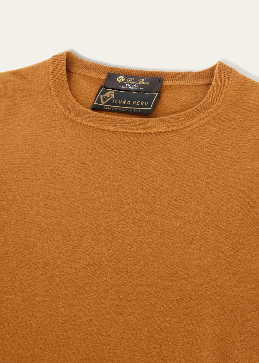 Crewneck Vicuña Natural Dark Vicuña