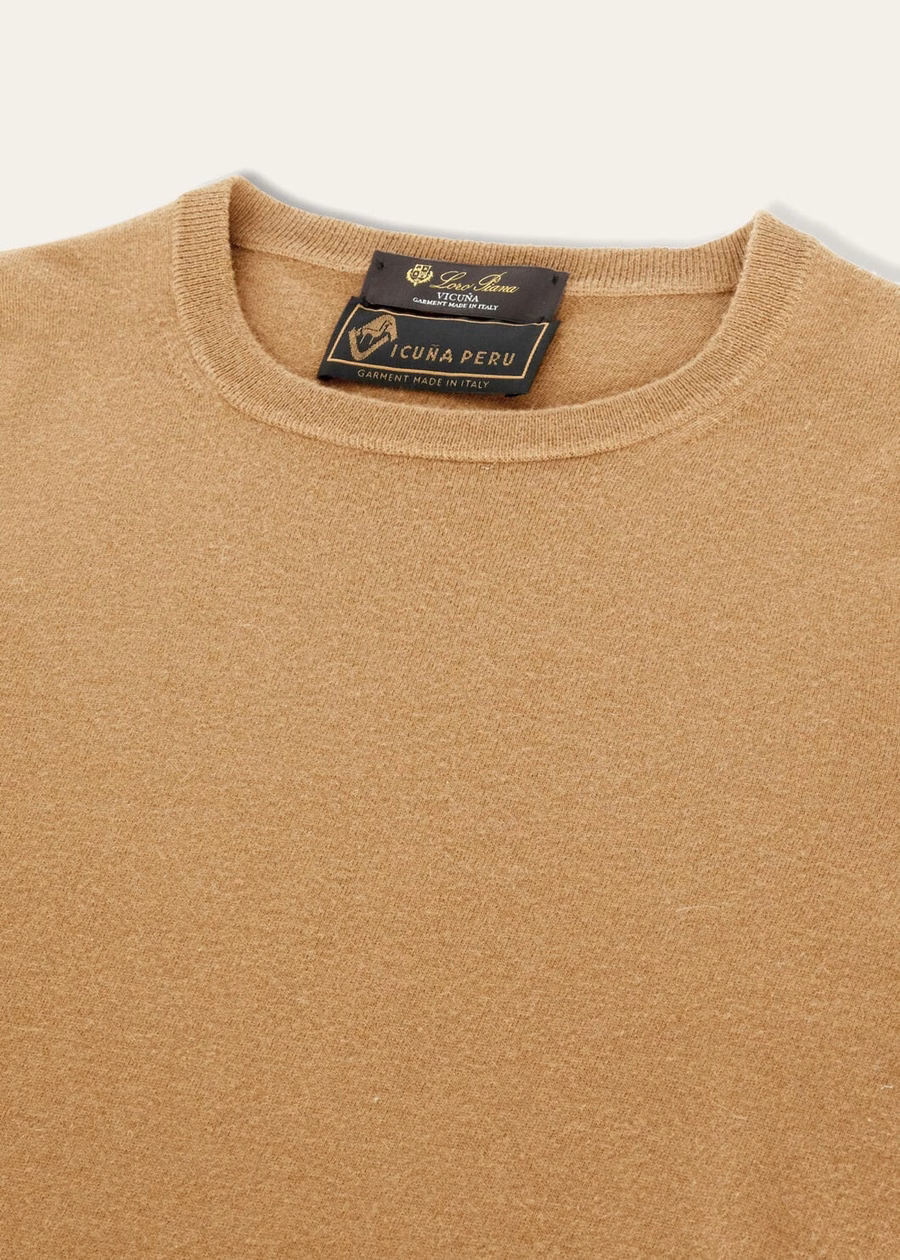 Crewneck Vicuña Natural Light Vicuña