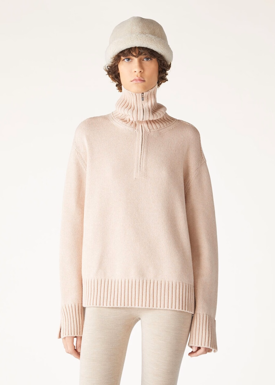 Parksville Baby Cashmere Sweater Blushing Beige Melange
