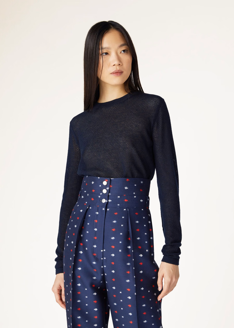 Port Douglas round neck, cashmere, navy blue