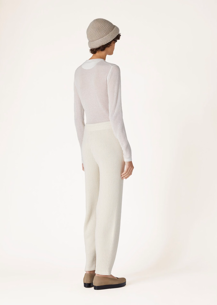 Port Douglas Crew Neck White Cashmere