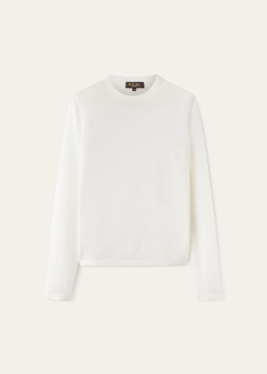 Port Douglas Crew Neck White Cashmere
