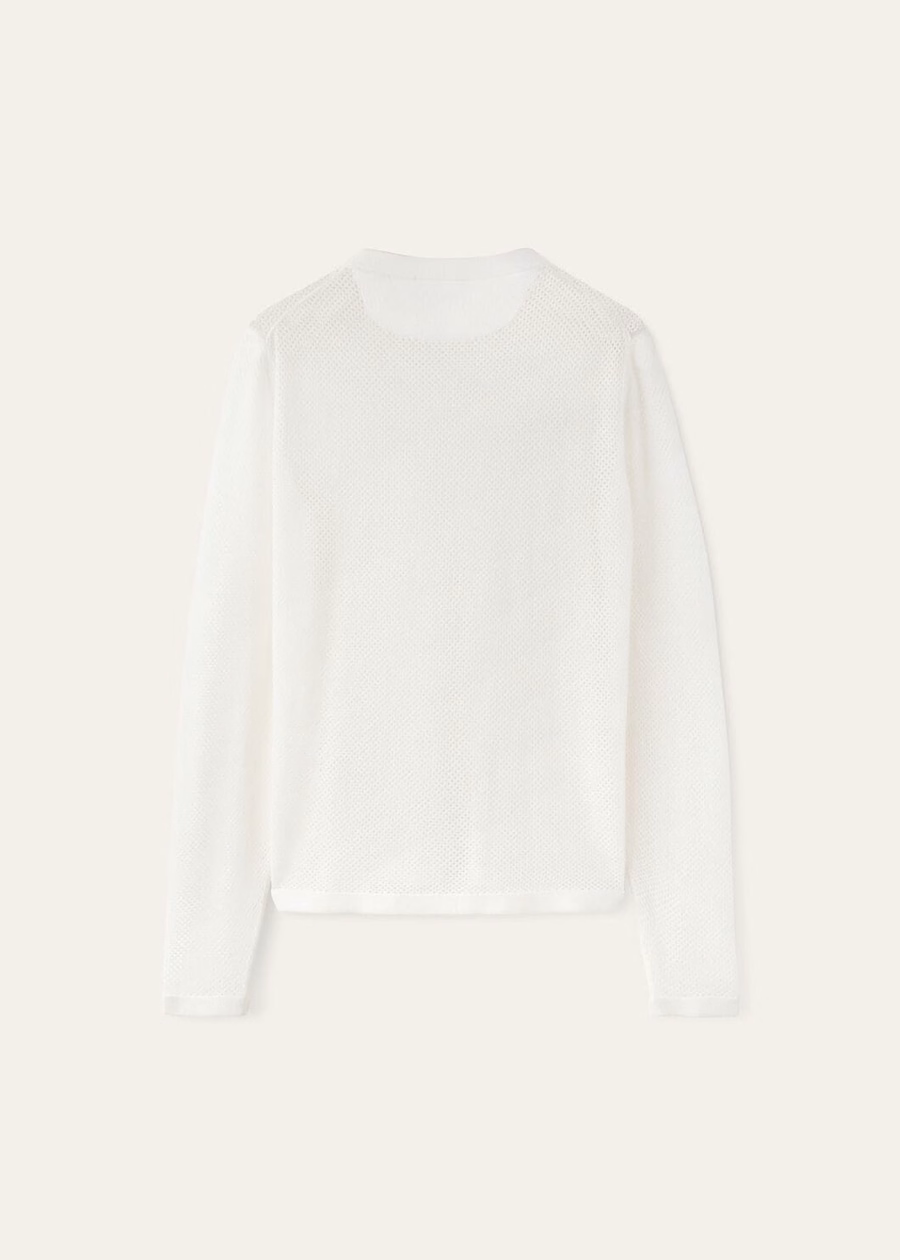 Port Douglas Crew Neck White Cashmere