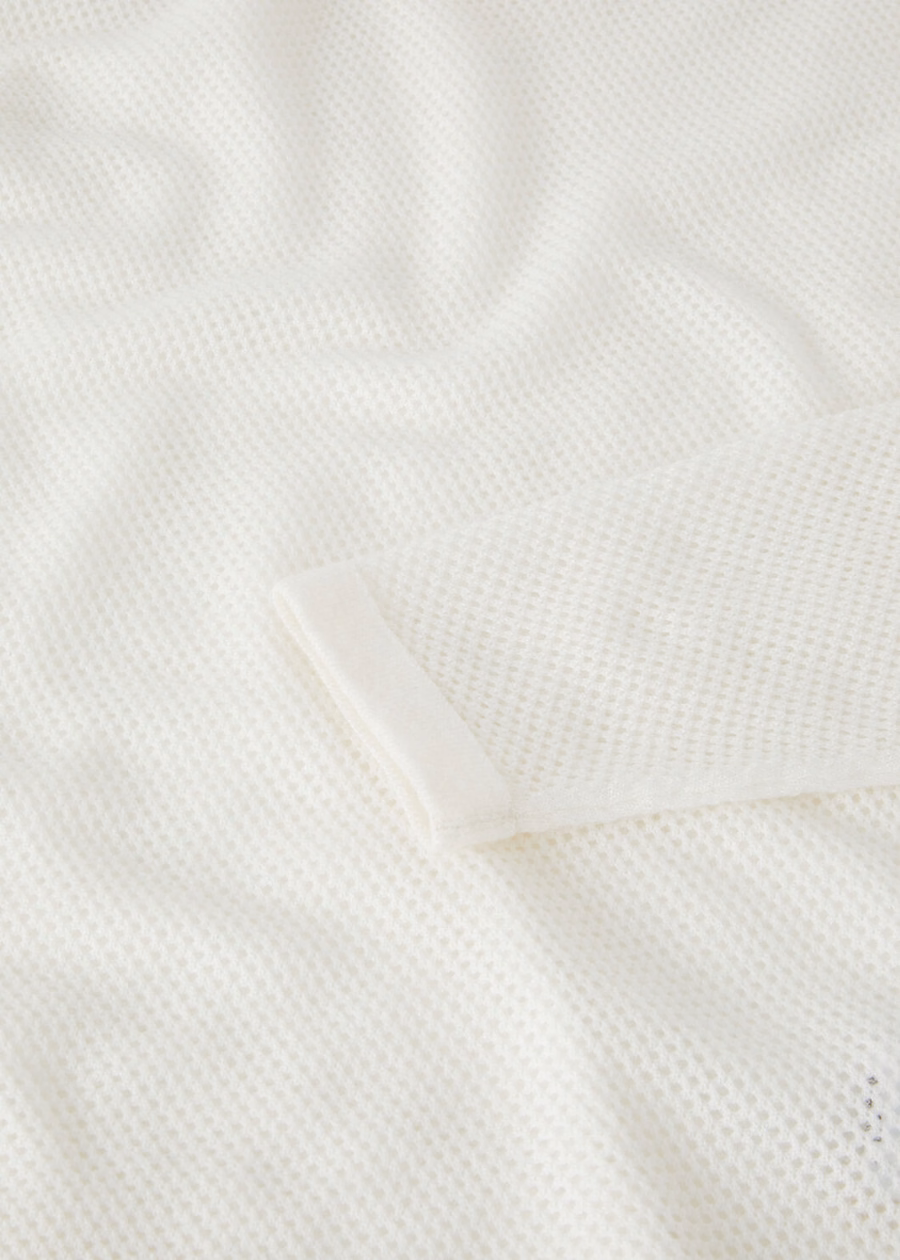 Port Douglas Crew Neck White Cashmere