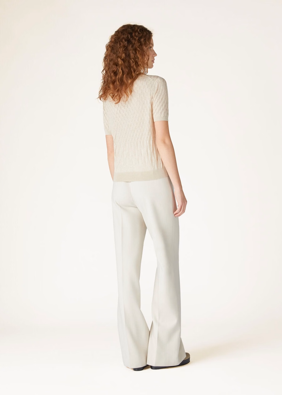 Takao Silk Cashmere Sweater Light Dune Melange