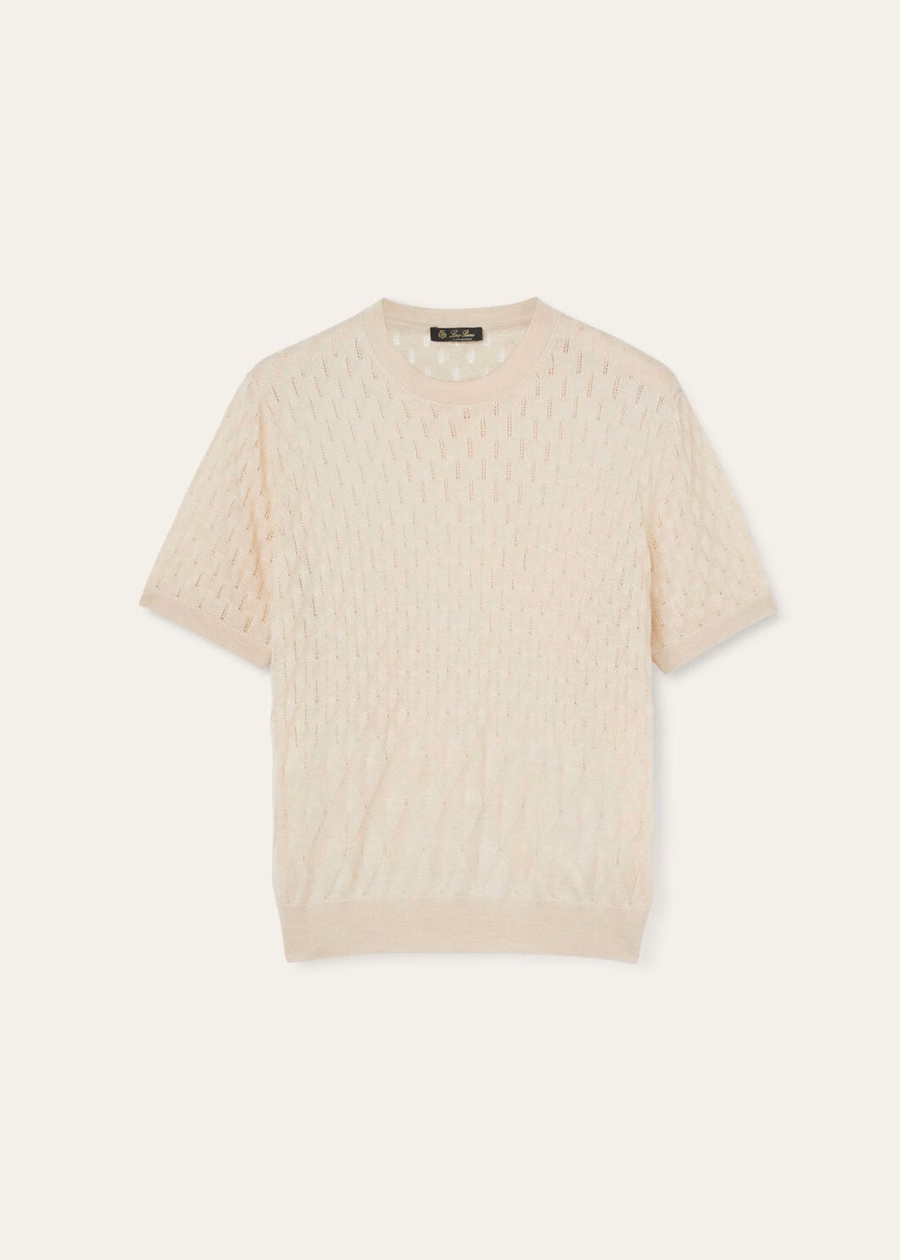 Takao Silk Cashmere Sweater Light Dune Melange