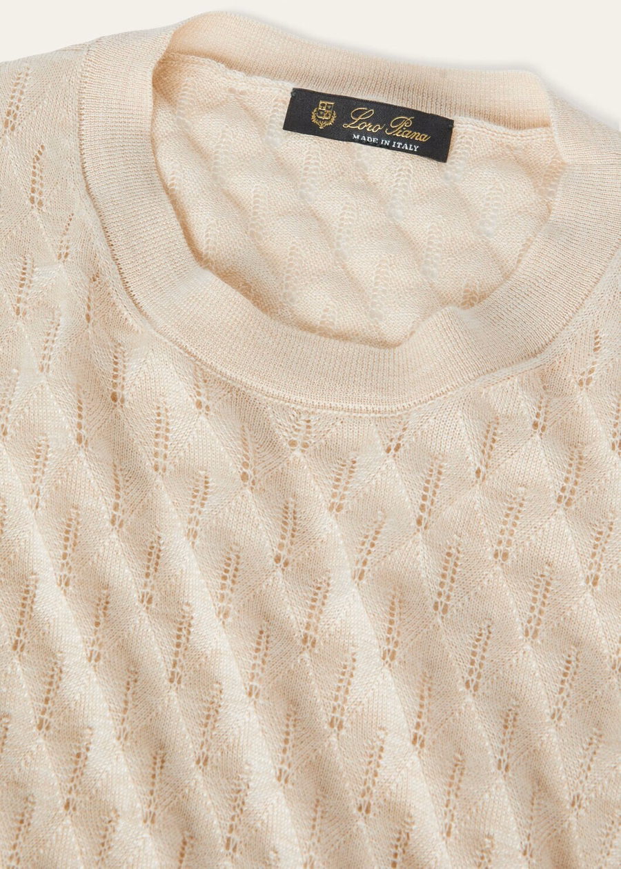 Takao Silk Cashmere Sweater Light Dune Melange