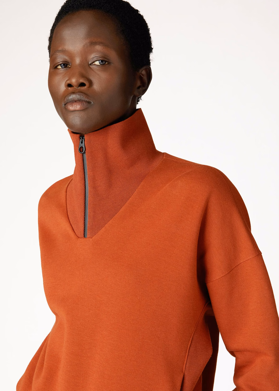 Larecchio Sweater Cotton Cashmere Jasper Coral Orange