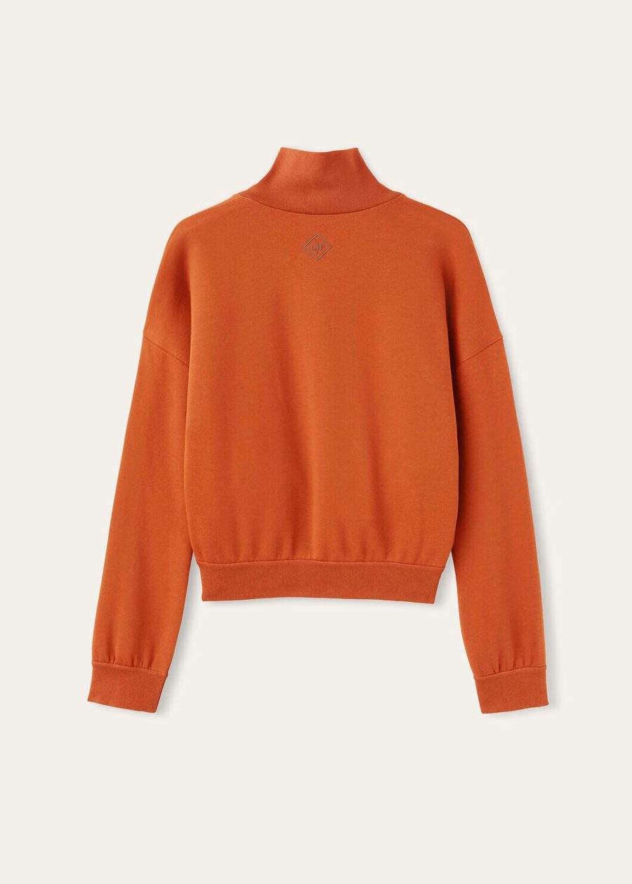 Larecchio Sweater Cotton Cashmere Jasper Coral Orange
