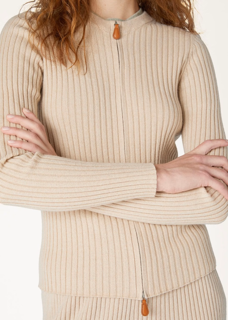Lago Sirio Baby Cashmere Jacket Sos Susan Mel Natural Dyed