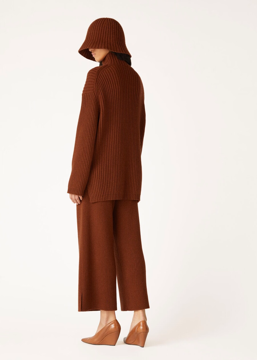 Fobello Turtleneck Baby Cashmere Dark Maple Leaf Melange