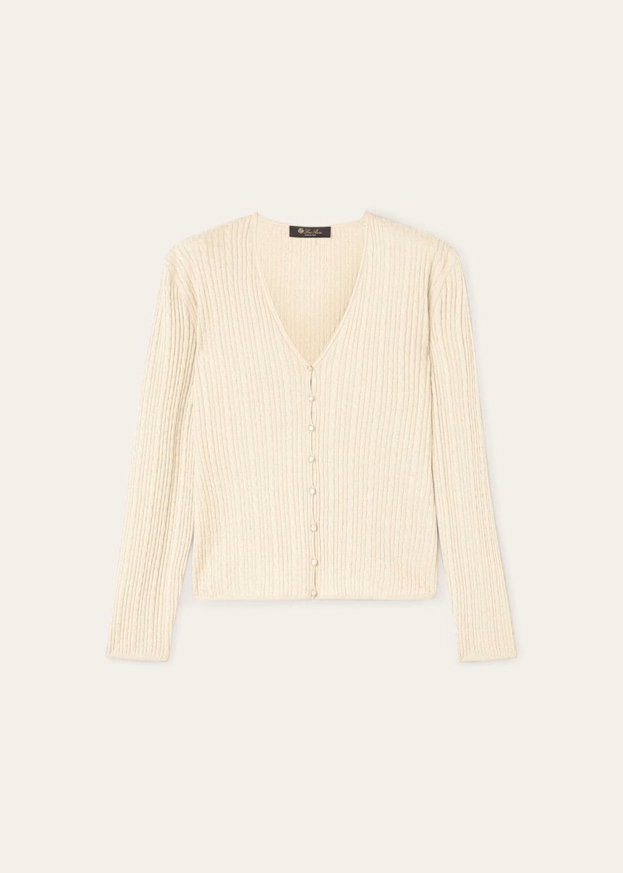 Rimella Cardigan Cream Cashmere, Cashmere