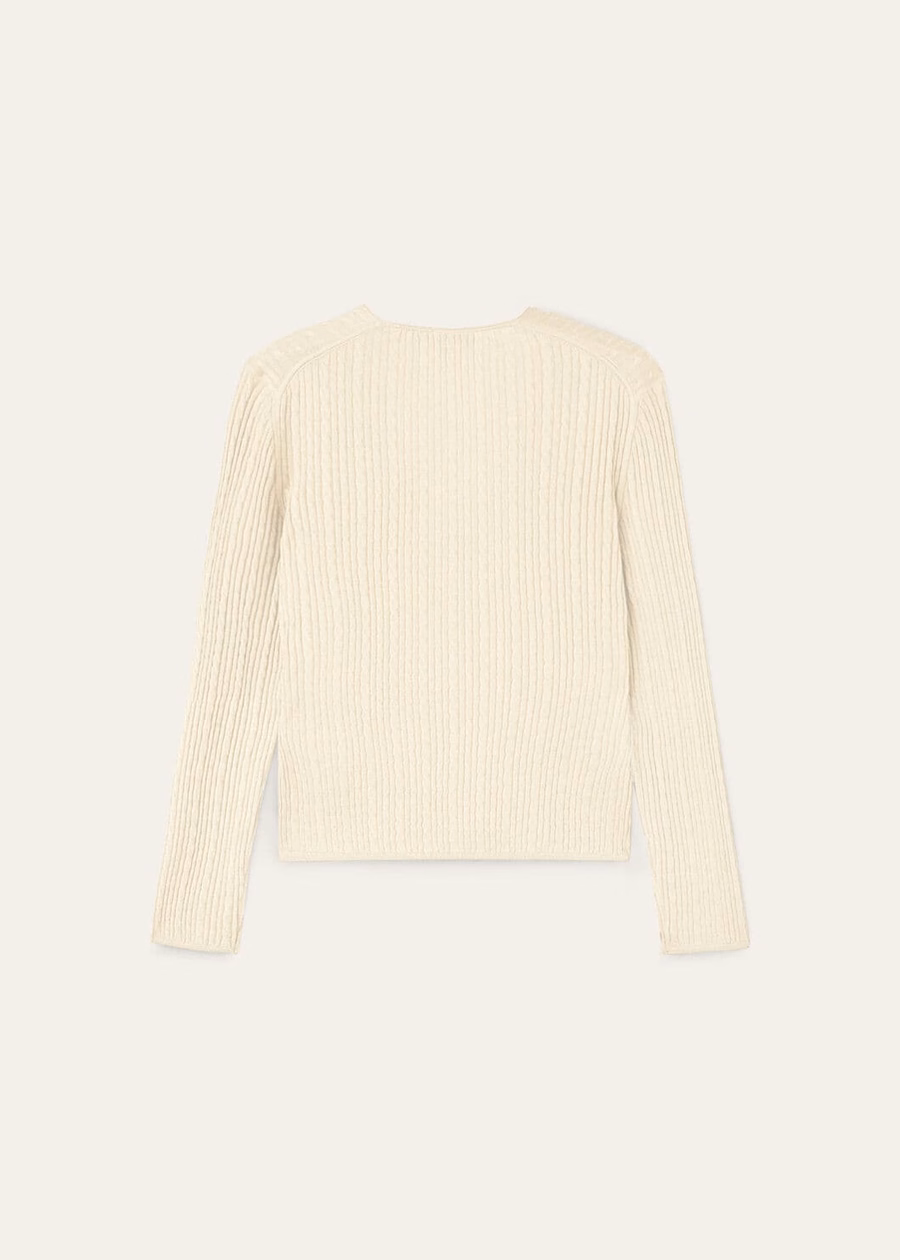 Rimella Cardigan Cream Cashmere, Cashmere