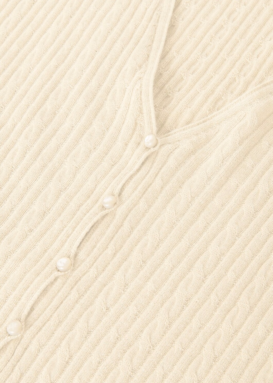 Rimella Cardigan Cream Cashmere, Cashmere
