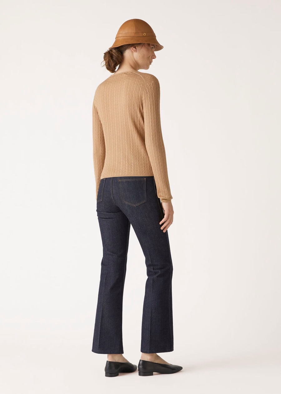 Rimella Cashmere Silk Cardigan Gobi Dunes