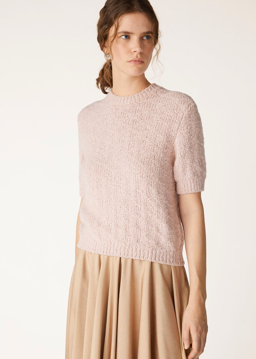 Folecchio Silk Cashmere Silver Peony Sweater