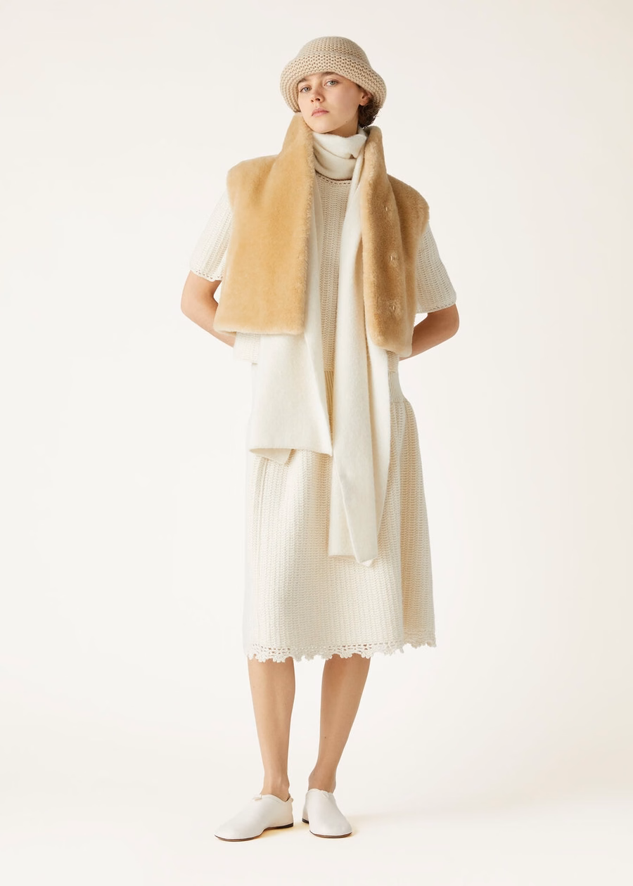 Fervento Crewneck Mohair Cashmere Nougat