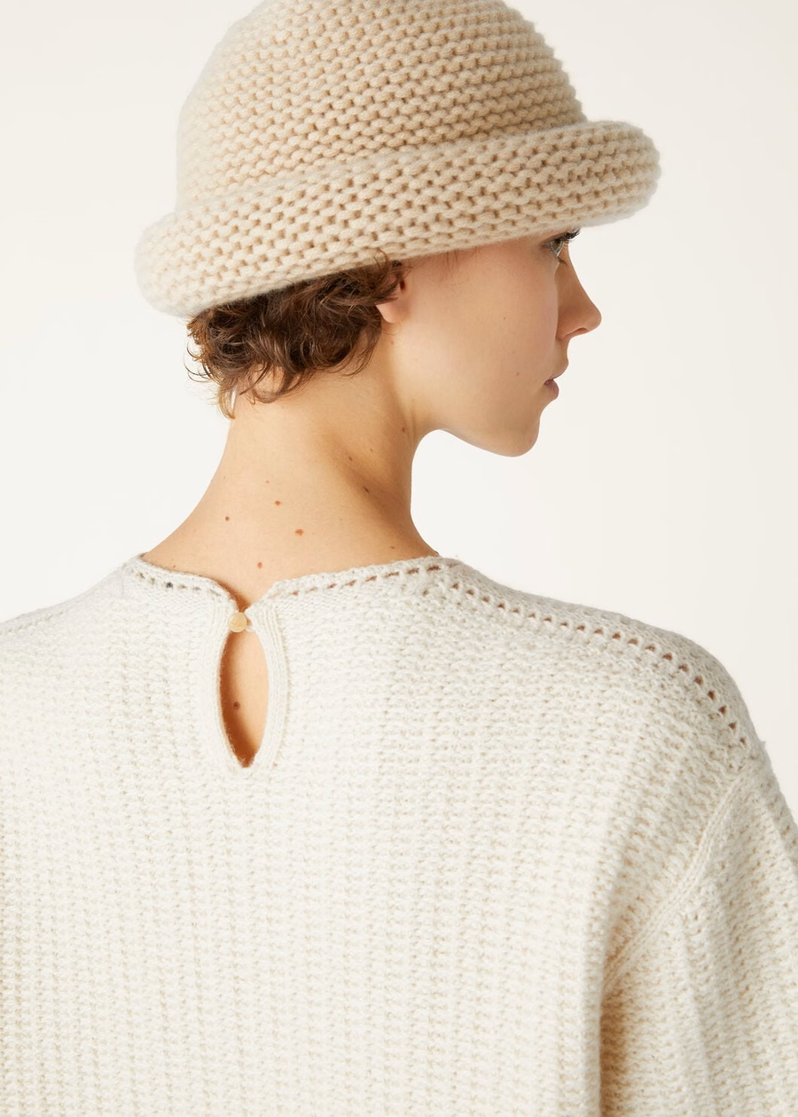 Fervento Crewneck Mohair Cashmere Nougat