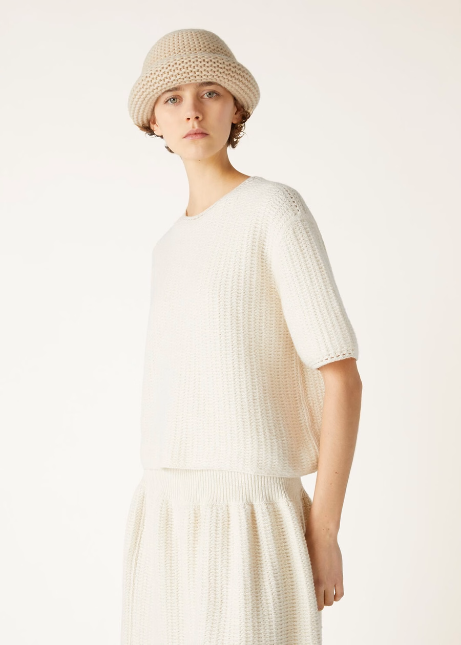 Fervento Crewneck Mohair Cashmere Nougat