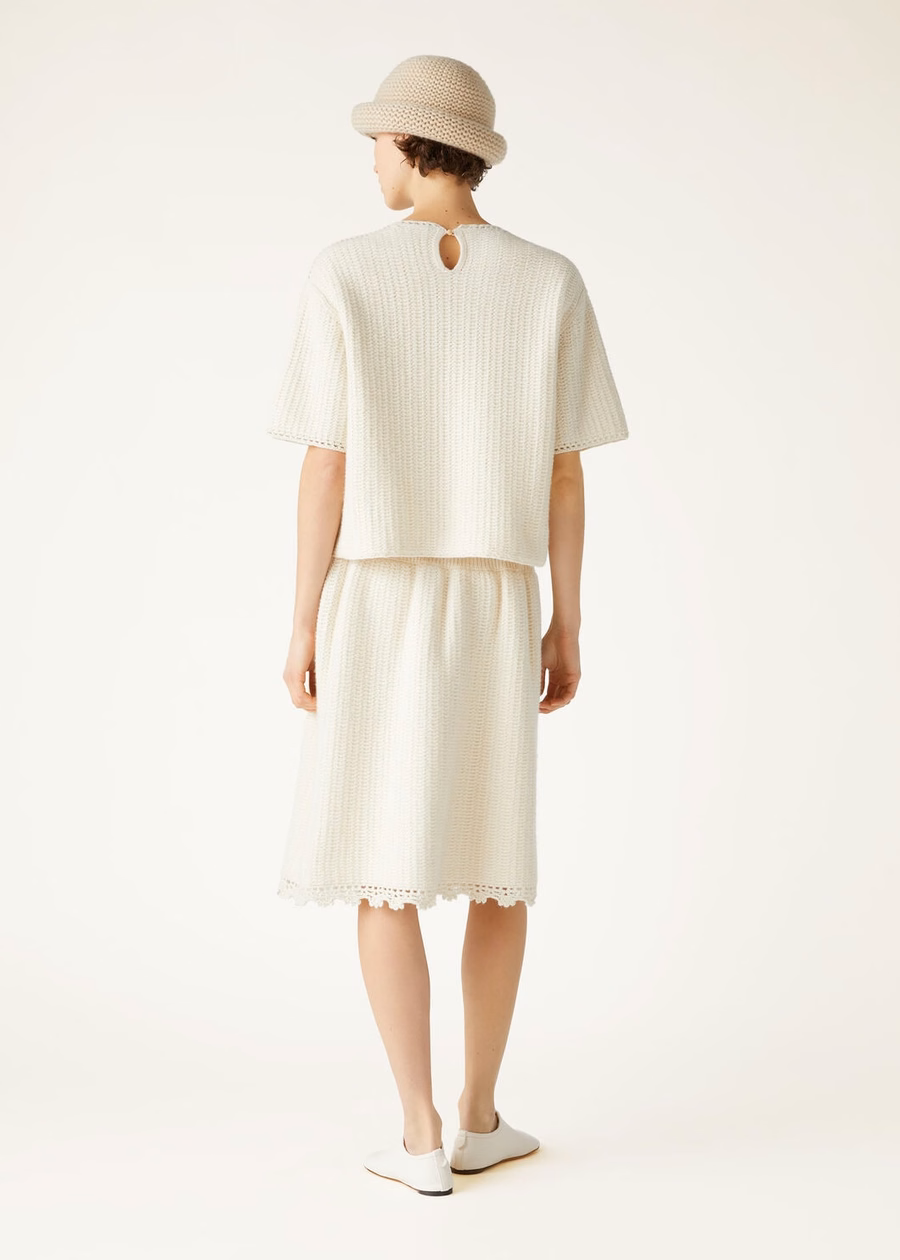 Fervento Crewneck Mohair Cashmere Nougat