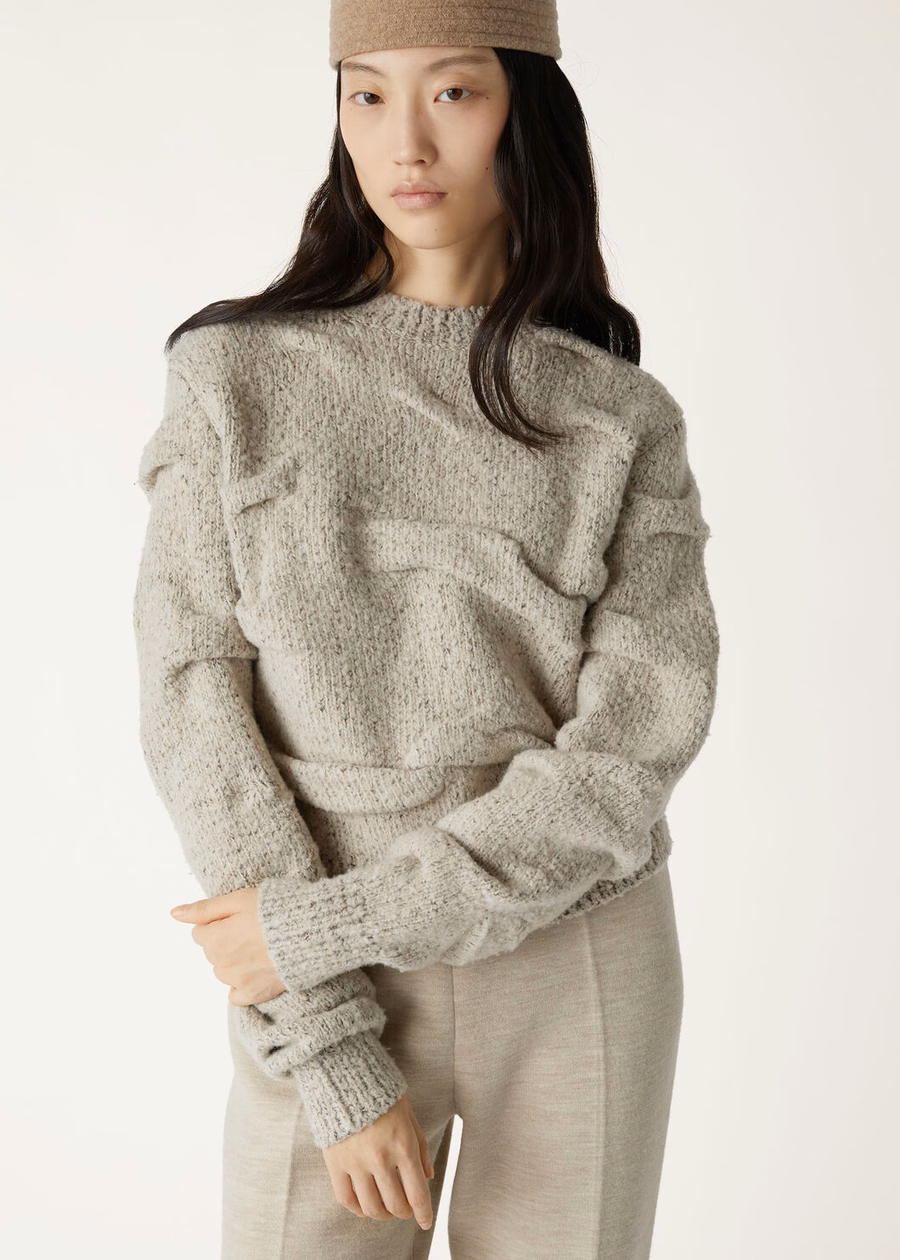 Alpe Faller Crewneck Pecora Nera® Cloudy Melange/Cherrywood Salt