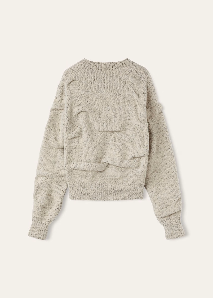 Alpe Faller Crewneck Pecora Nera® Cloudy Melange/Cherrywood Salt
