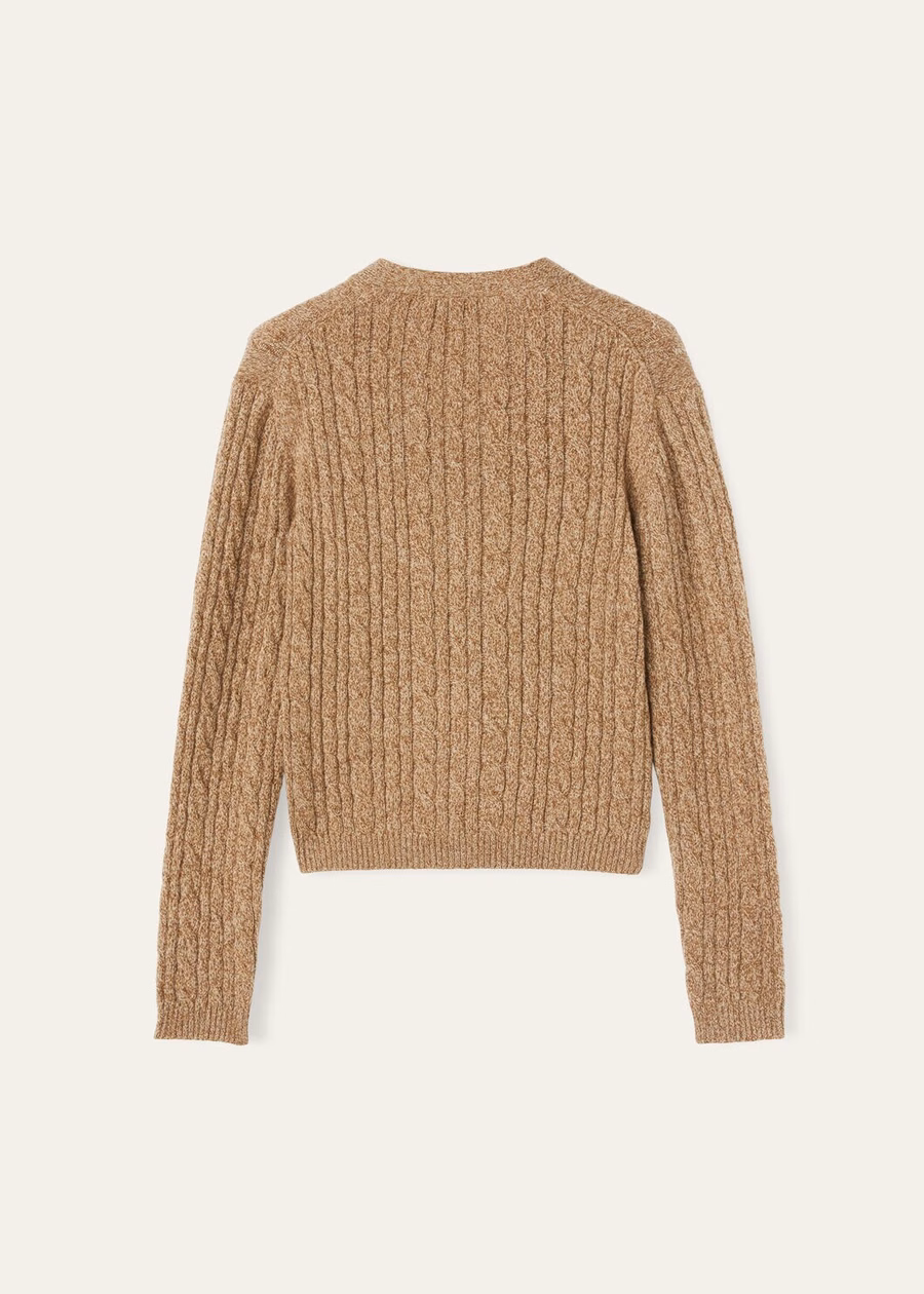 Cardigan Treccia Baby Cashmere Golden Wheat/Gingerbread Gold