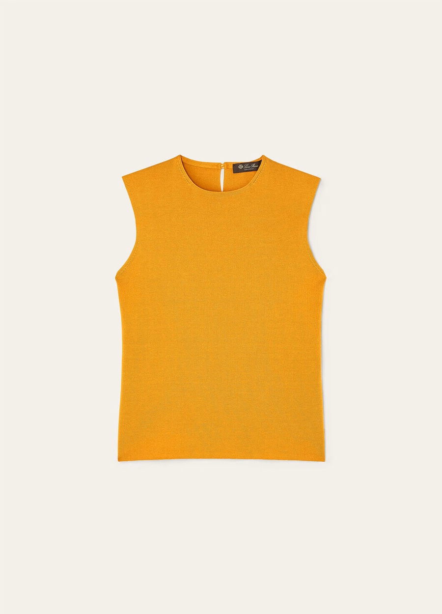Siena Top Cotton Silk Saffron Tea