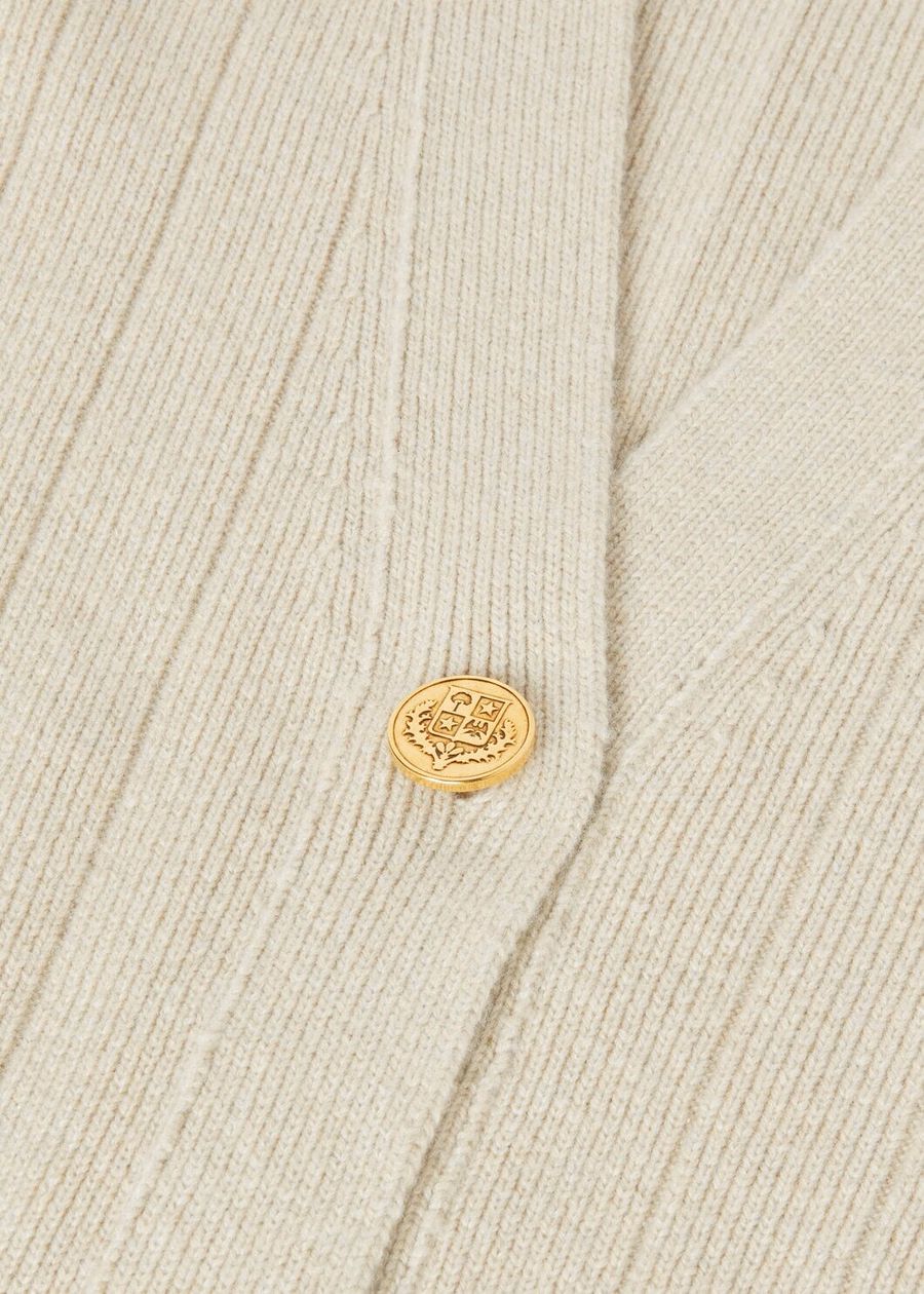 Cervatto Baby Cashmere Cardigan Ivory Lace Melange/Nutmeg See Melange