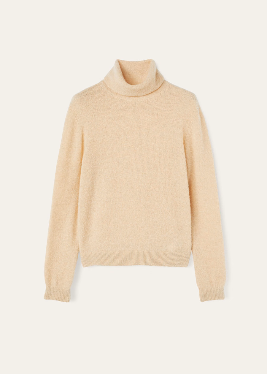Cocooning Turtleneck Silk Cashmere Sunset Sienna