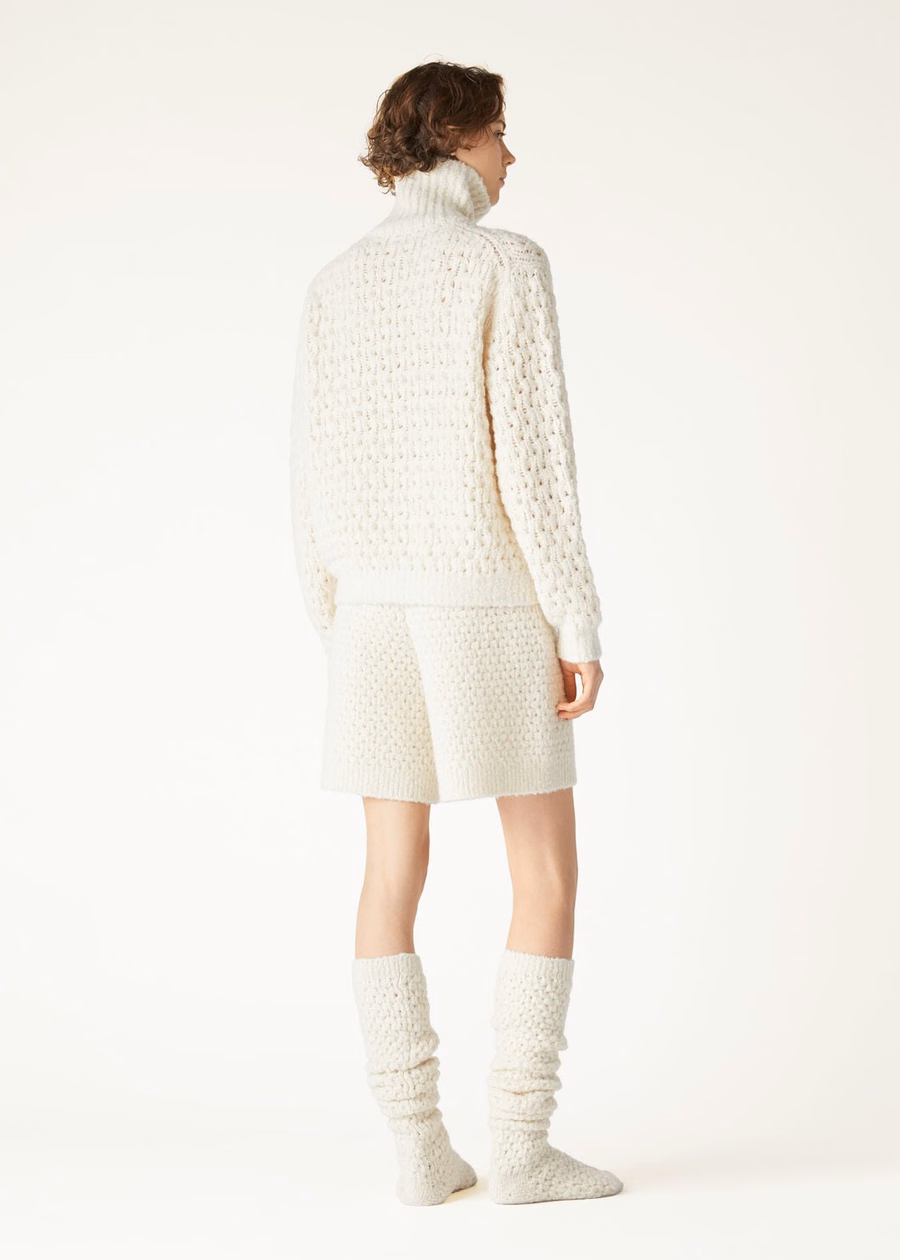Cocooning Turtleneck Cashmere White Snow