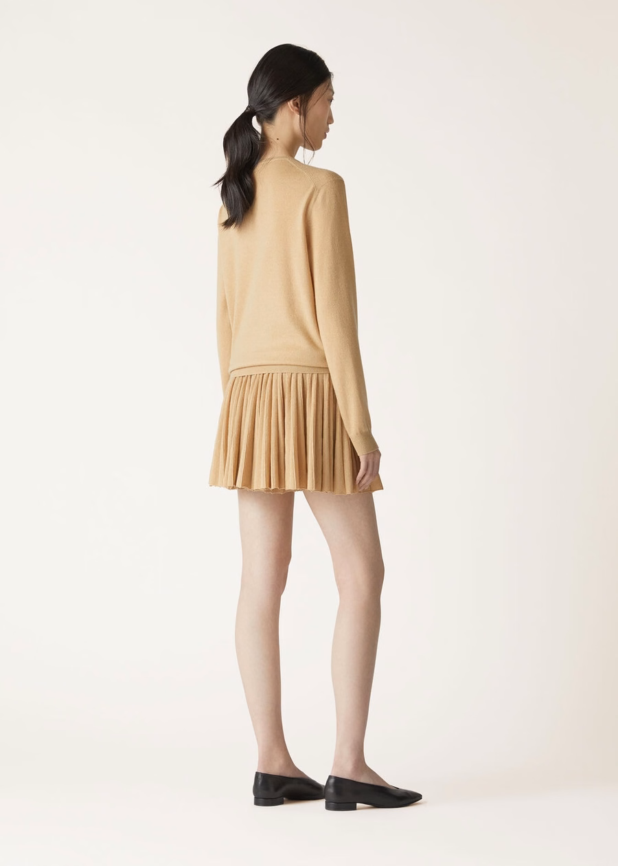 Luciole Cashmere Clear Gold V-neck Sweater