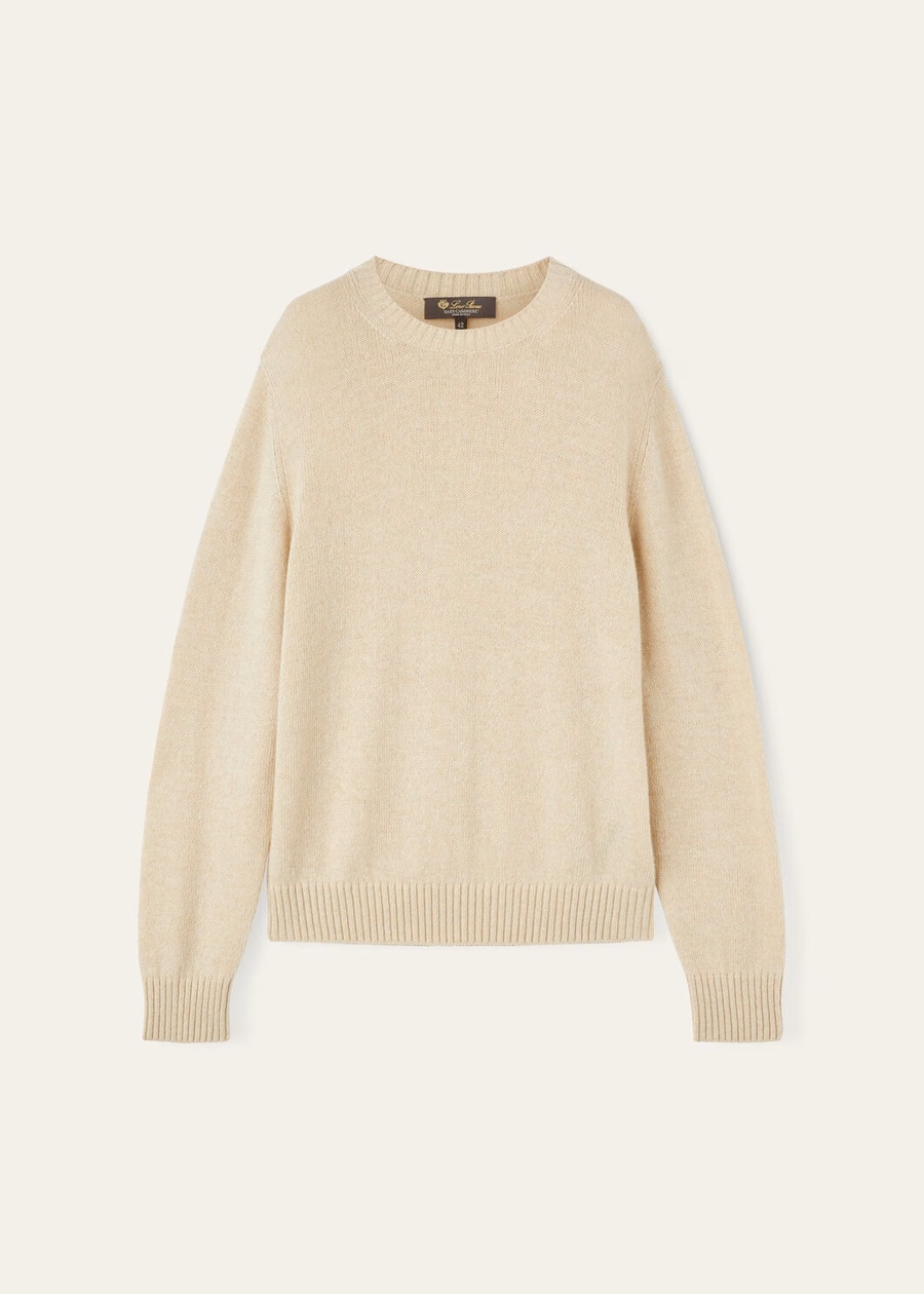 Cellio Crewneck Baby Cashmere Blushing Beige/Helichrysum/Ivory