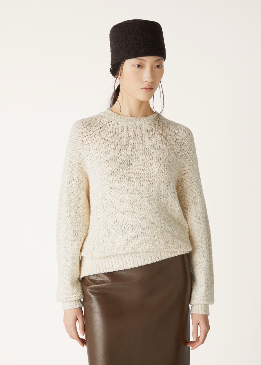 Folecchio Crewneck Nougat Silk Cashmere