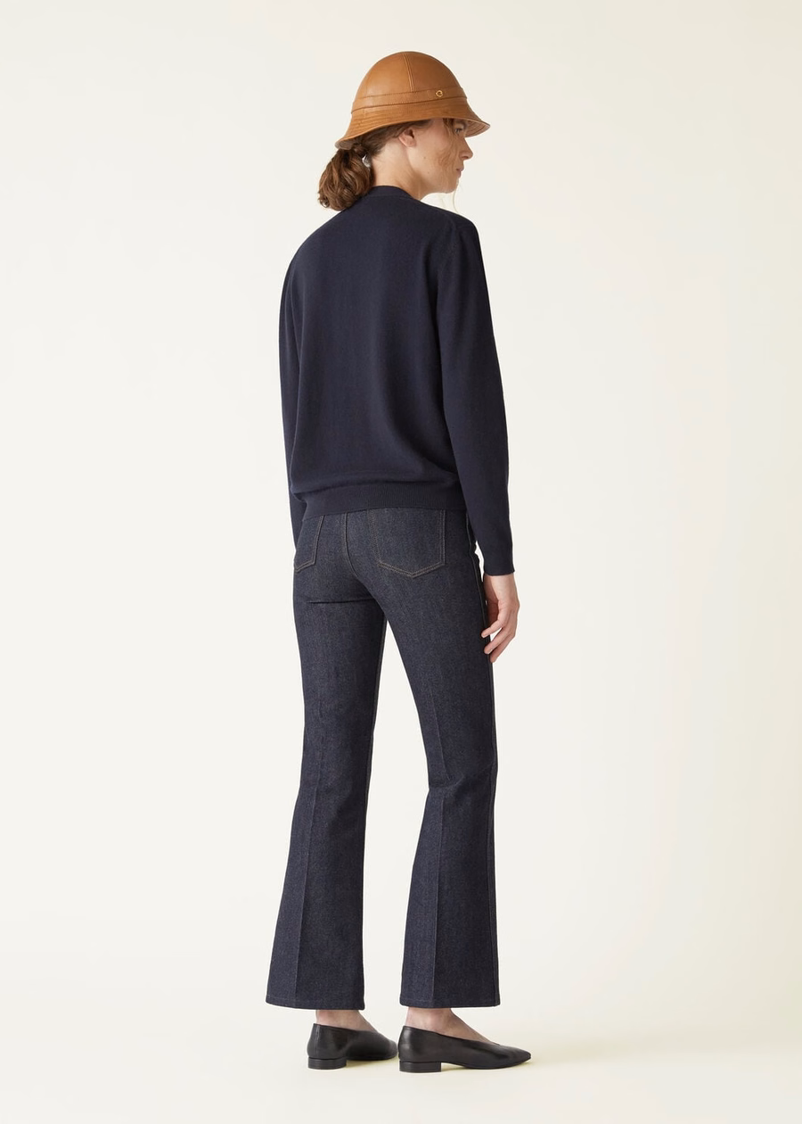 Classic Baby Cashmere Cardigan Navy Blue