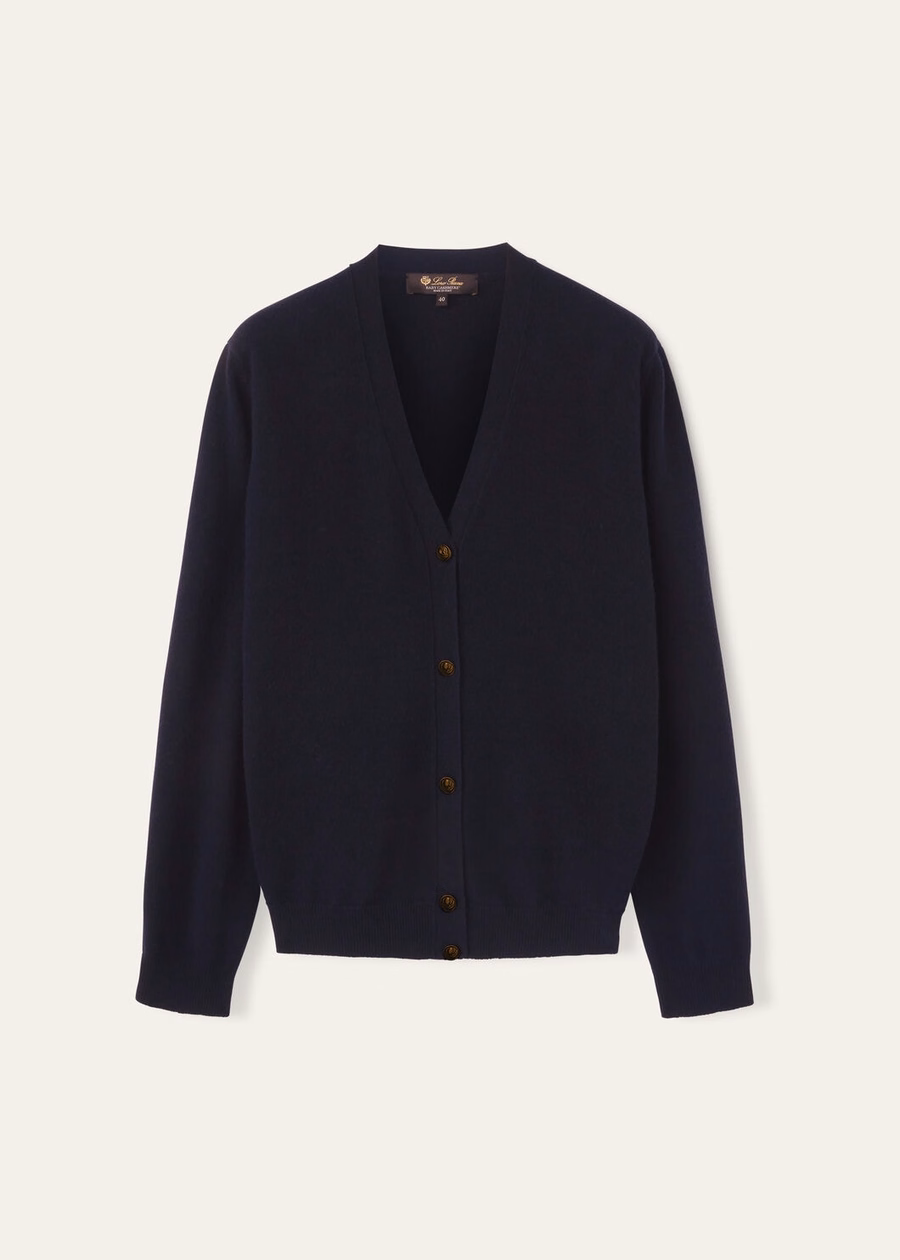 Classic Baby Cashmere Cardigan Navy Blue