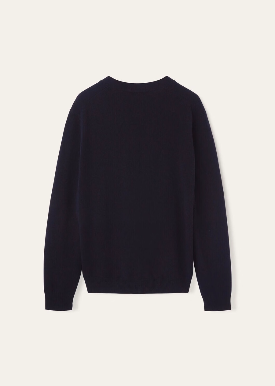 Classic Baby Cashmere Cardigan Navy Blue