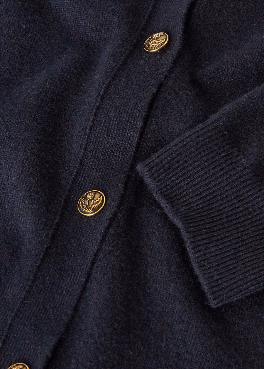 Classic Baby Cashmere Cardigan Navy Blue