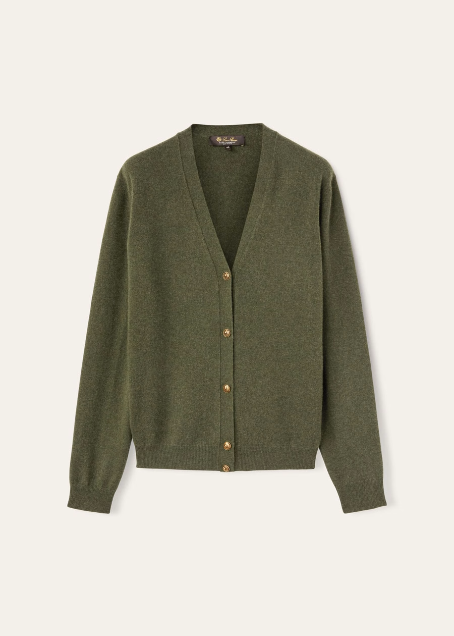 Classic Baby Cashmere Forest Canopy Melange Cardigan