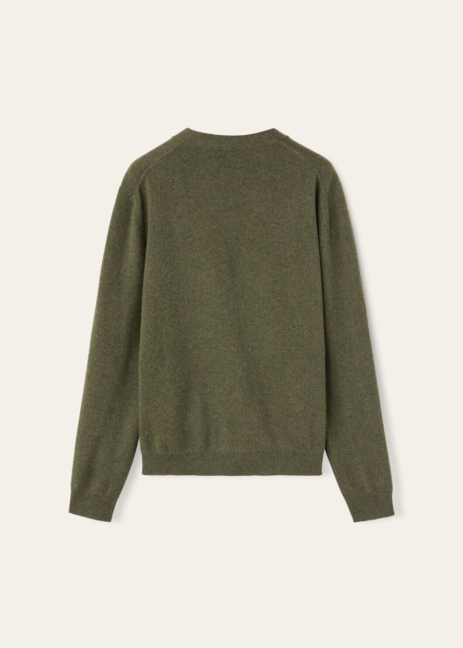 Classic Baby Cashmere Forest Canopy Melange Cardigan