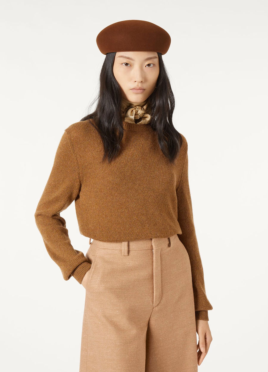 Fobello Crewneck Baby Cashmere Camel Oasis Melange